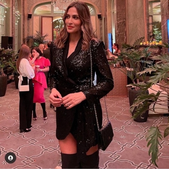 Zara Black Sequin Dress - Picture 2 of 16